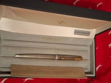 PENNA A SFERA PARKER VINTAGE ANNI '80 CISELE STERLING ARG. 925 CON ASTUCCIO