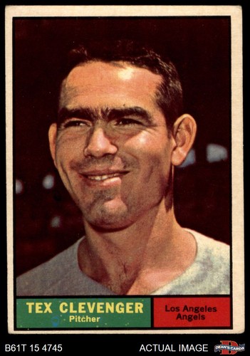 1961 topps 291 tex clevenger - #291,