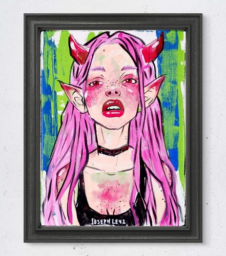 Tela acrilica ritratto donna
