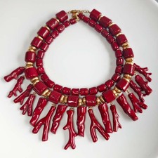 Collana Nuova 16"/17" 2pz Zara Bib Statement Retrò Donna Festa Vacanze Gioielli