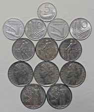 Lotto di 13 monete italiane