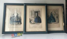 Antica serie tre stampe di