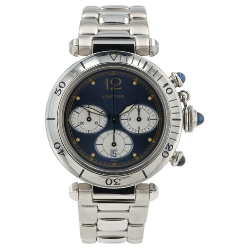 Cartier pasha chrono blue - cartier,