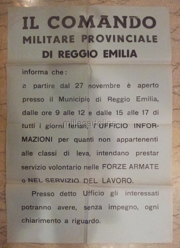 1943 reggio emilia manifesto - emilia,