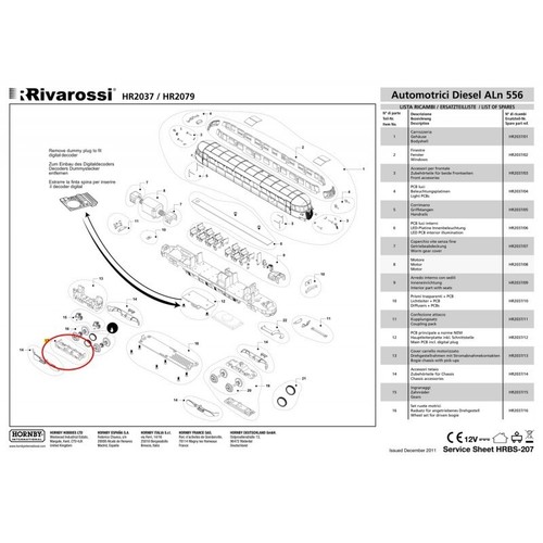 Rivarossi ricambio aln556 - rivarossi,
