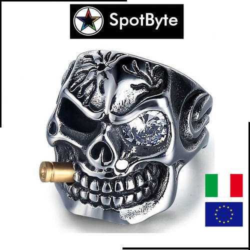Anello grande testa teschio - anello,