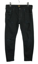 Lee Daren Jeans Uomo W32 L29 Gamba Dritta Elasticizzato Strappato Affliggere