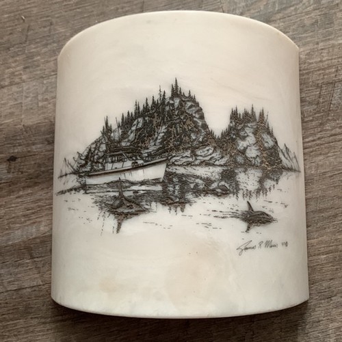 Scrimshaw like etching art - scrimshaw,