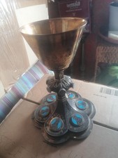 Calice Argento, Silver Chalice, Secolo XIX Con Smalti E Incisioni