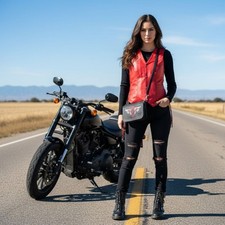 Set gilet donna rosso