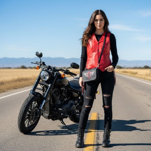 Set gilet donna rosso