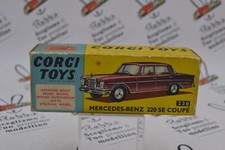 CORGI TOYS " MERCEDES-BENZ 220 SE COUPE' NO BORSA " ORGINALE BOX COME FOTO