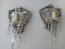 COPPIA APPLIQUE D'EPOCA MARIA