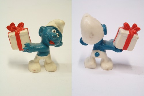 Puffo con regalo vintage - puffo,