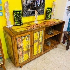 Buffet etnico in teak mobile