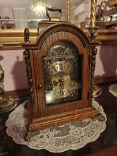 WUBA WARMINK OROLOGIO ANTICO VINTAGE IN LEGNO DA CAMINO TAVOLO FASI LUNARI