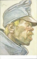 ah623 cartolina militare satirica illustratore e.sachetti austriaco