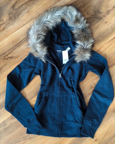 Giacca blu con cappuccio - e, zip
