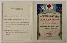ARGENTA CROCE ROSSA ITALIANA GIOVANILE TESSERA PARASCOLASTICA A.XX° 1942 REGNO