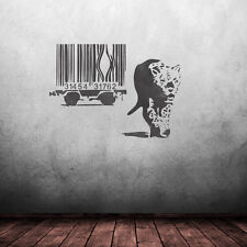 Banksy Barcode Leopard Stencil