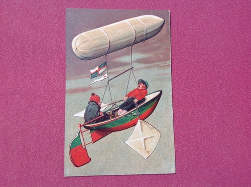 Cartolina con uomini - con, e