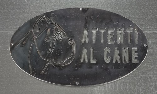 Targa cartello attenti al - "attenti,