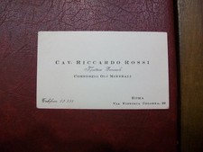 Cav. Riccardo Rossi - ispettore generale - Consorzio oli minerali