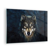 Quadro su Vetro 70x50cm Lupo