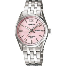 CASIO LTP-1335D-5AVDF OROLOGIO DONNA ROSA ACCIAIO DATA 29mm SOTTOCOSTO