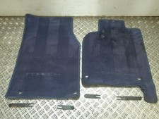 Tappetini originali Porsche 944 S2 1991 blu lato guidatore e passeggero. Qualche segno di usura.