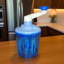 TUPPERWARE D146 SPEEDY-CHEF 1,25 L SBATTITORE MIXER CON COPERCHIO FRESCO BLU