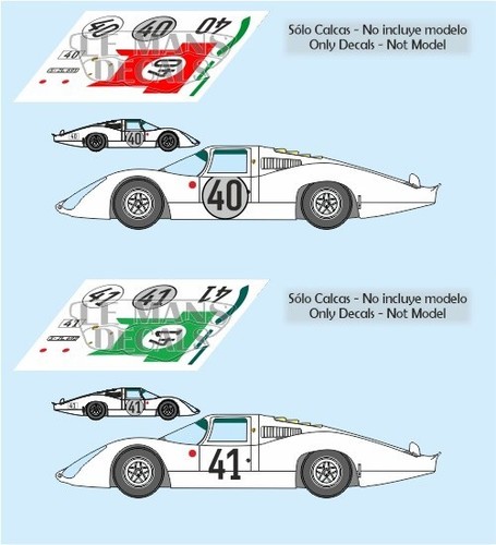 Decals porsche 907 mans - lh, le