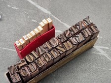 Set vintage caratteri tipografici – lettere e numeri per stampa artigianale