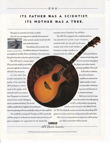 Rara pubblicità chitarra