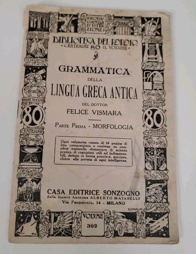 Grammatica della lingua greca - grammatica,