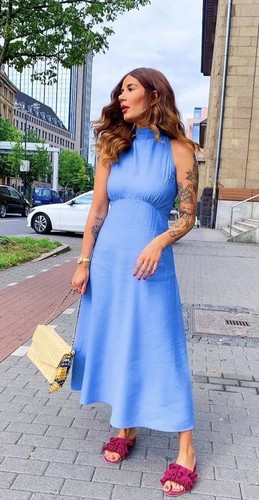 Abito midi zara donna - abito, blu