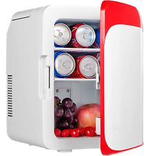 Mini Frigo Bar, 10 Litri Rosa Scuro Mini Refrigeratore E Riscaldatore Portatile,