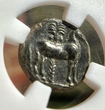 Storicamente raro shekel in bronzo cartaginese, Puinc Wars Annibale - raro ritrovamento