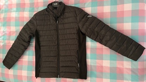 Giubbotto uomo nero ea7 mezza - nero,