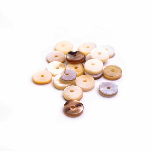 Perle piatte conchiglia 5mm - perle,