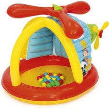 Piscina Elicottero Gioco Gonfiabile Bambini con Palline Fisher Price Animali