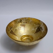 Ciotola Vaso Vetro Oro