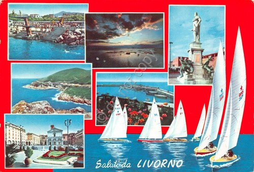 Cartolina livorno vedute varie - vedute,