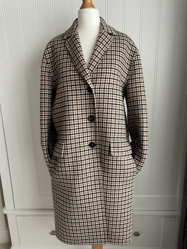 Cappotto lana quadri max - s,