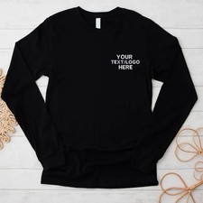 T-shirt manica lunga personalizzata testo personalizzato ricamato girocollo top classico