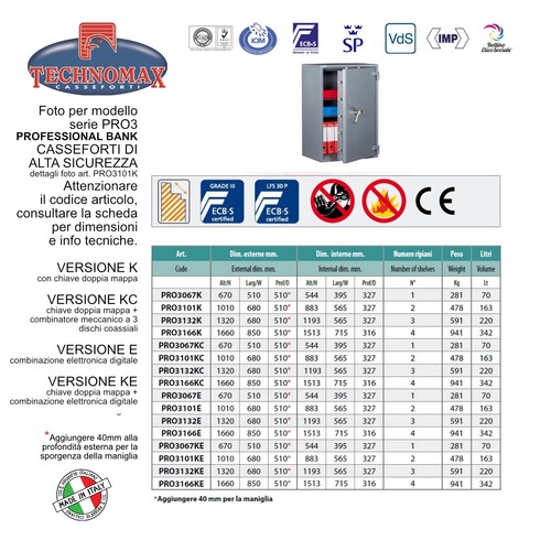Cassaforte technomax alta - cassaforte,