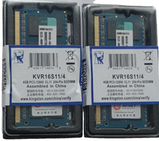 MEMORIE RAM KINGSTON  8 GB (2 x 4 GB) DDR3 1600 MHz - SODIMM LAPTOP PC PORTATILE