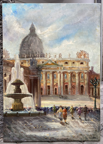 Piazza san pietro olio - piazza, pietro.