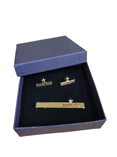Fermacravatta gemelli esercito - fermacravatta,