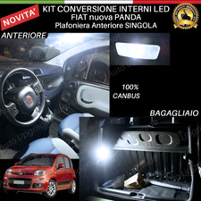 KIT LED INTERNI PER FIAT NUOVA PANDA PLAFONIERA SINGOLA CONVERSIONE COMPLETA CAN
